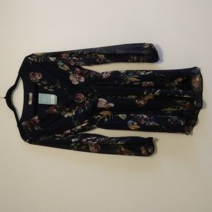 Navy floral dress